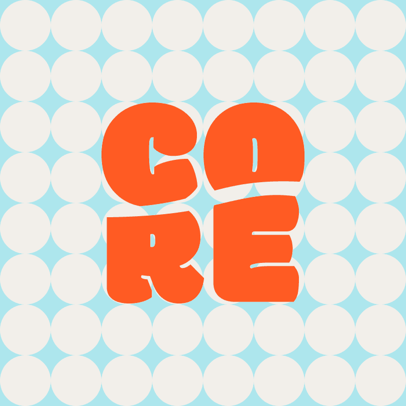 Core wordmark pattern — lilac