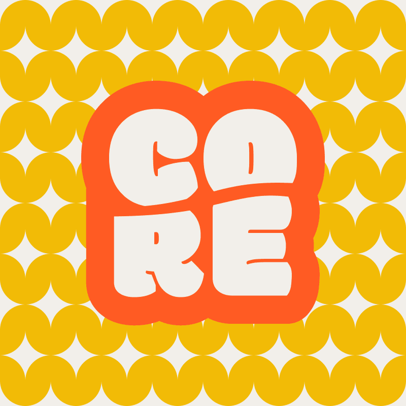 Core wordmark pattern — amber