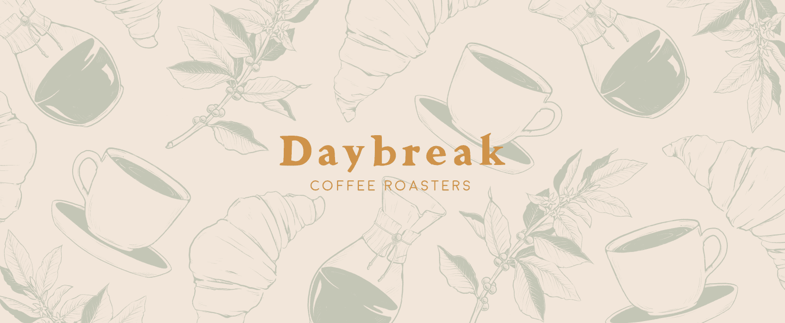 Daybreak illustrated cup — cream
